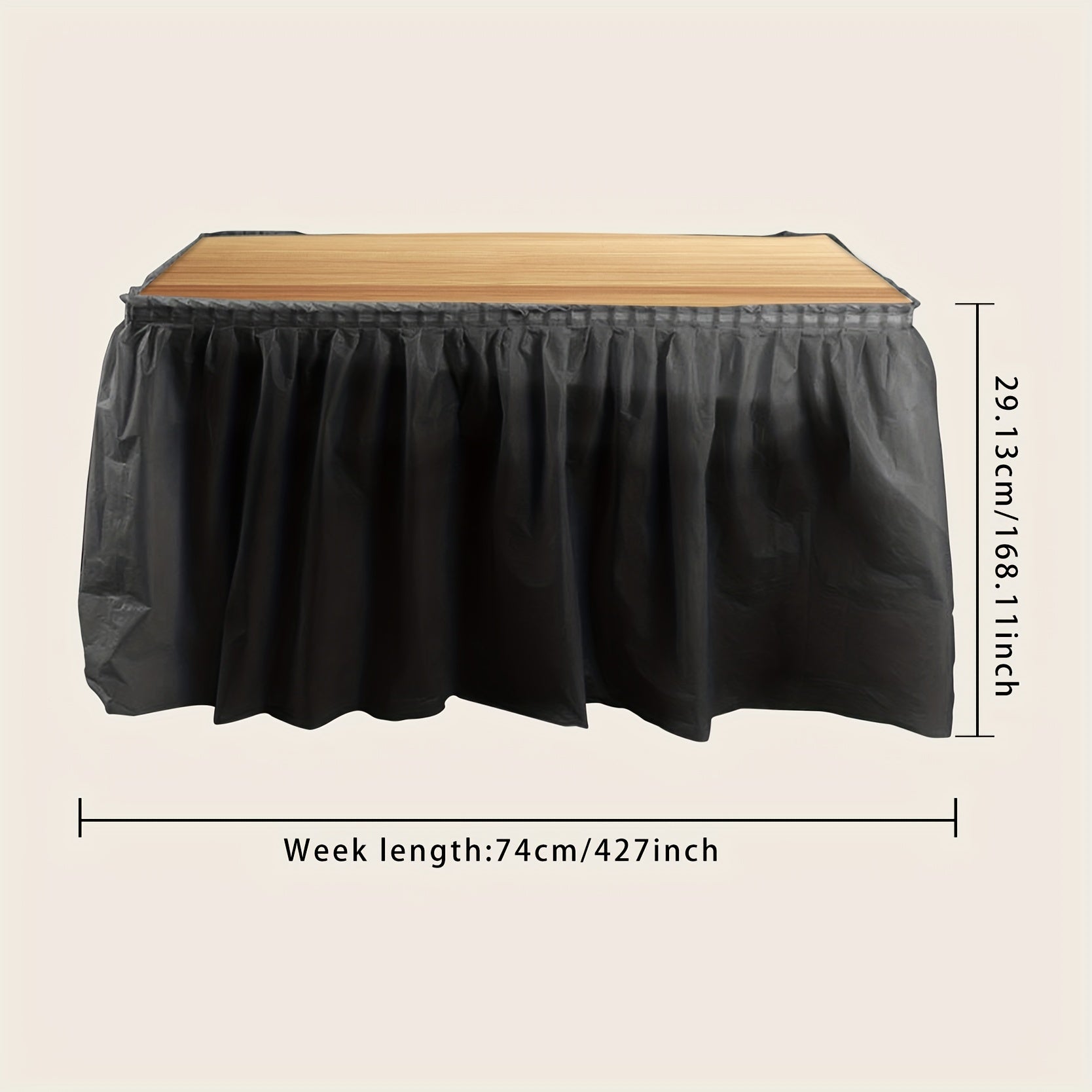 Disposable Waterproof Tablecloth and Skirt Set for Parties