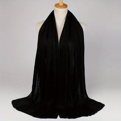 Classic Wrinkle Shawl Long Thin Sunscreen Shawl Breathable Scarf