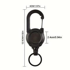 Tactical Telescopic Keychain Retractable Hook Outdoor Multitool
