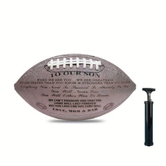 Glitter American Football Christmas To Our Son From Mom And Dad Size 9