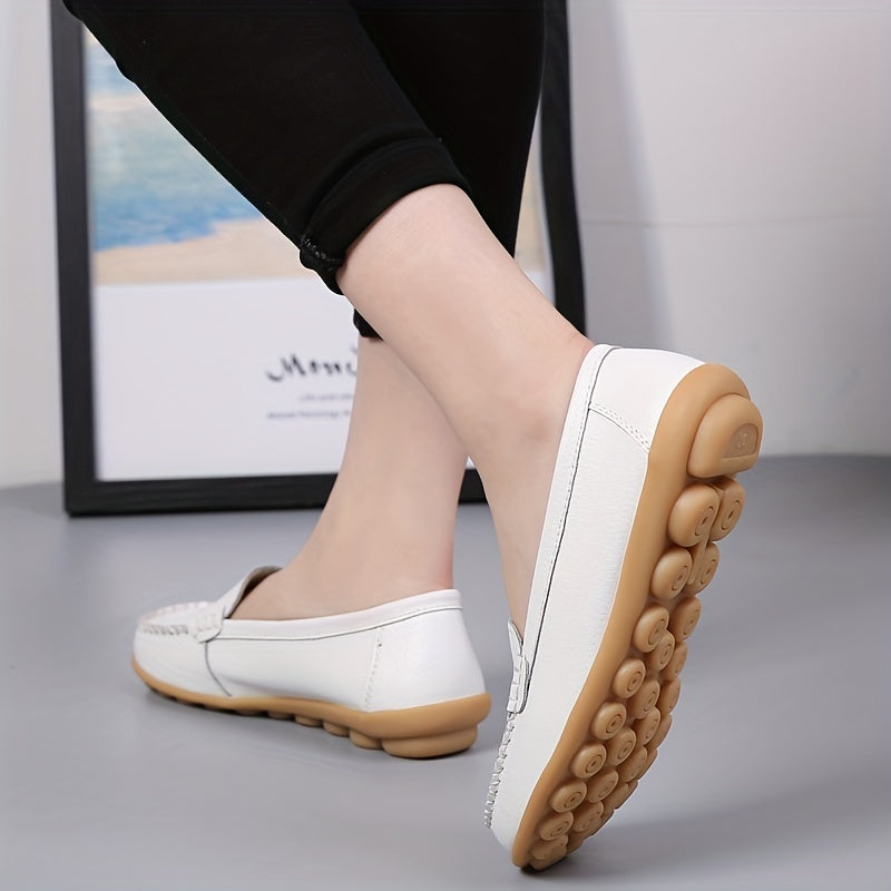 Women's Comfy Slip-On Solid Flat Shoes Soft Sole Non Slip Flats