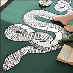 Green Snake Non-slip Soft Area Rug for Living Room Decor