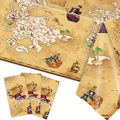 Pirate Treasure Tablecloth Theme Party Decor Supplies