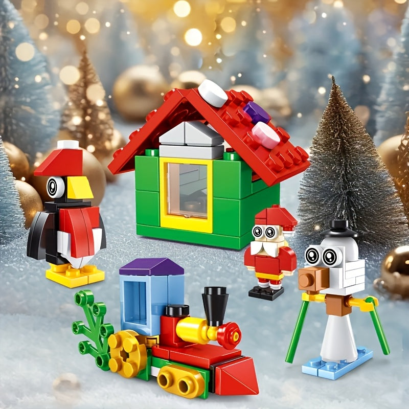 Christmas Building Blocks Transformable Shapes DIY Educational Toy