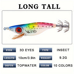 5pcs Luminous Squid Jigs Artificial Squid Hook Jigging Baits