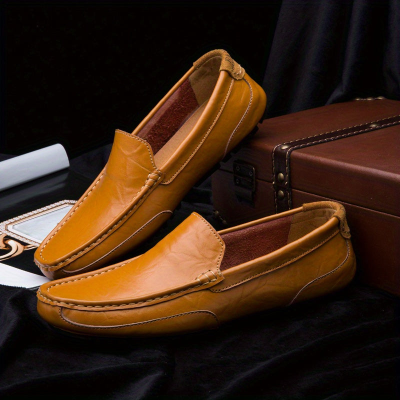 Men's Solid Casual Slip On Loafer Shoes Outdoor Rubber Sole Anti Skid Walking