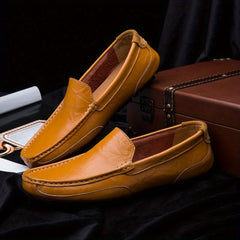 Men's Solid Casual Slip On Loafer Shoes Outdoor Rubber Sole Anti Skid Walking