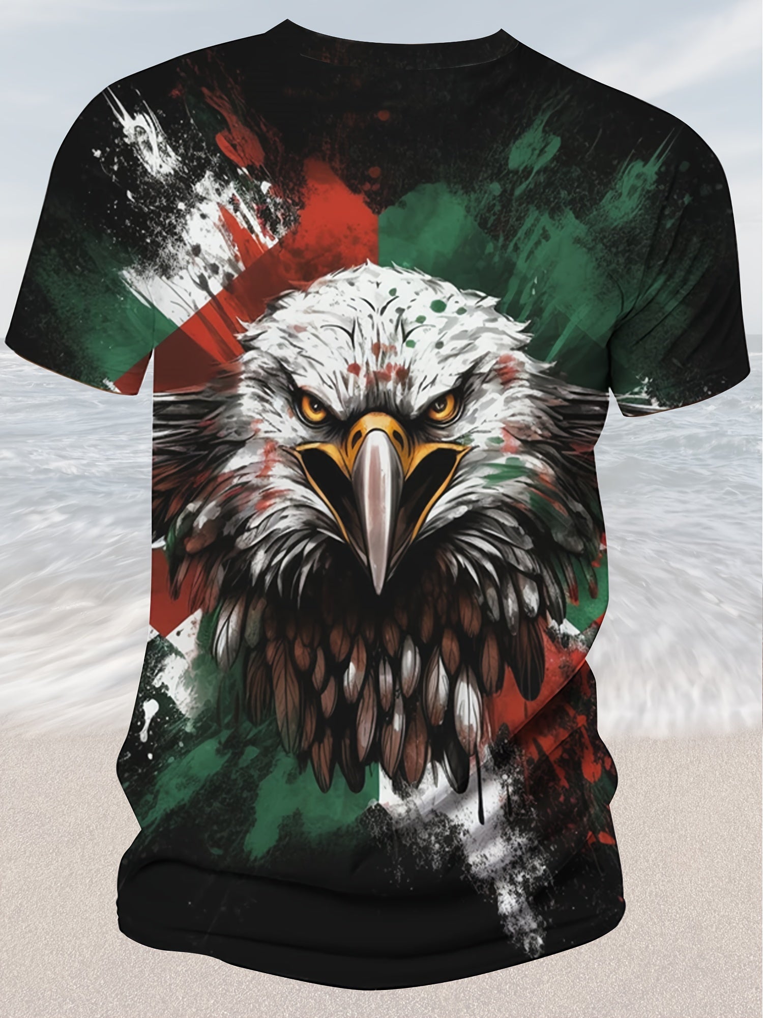Eagle 3D Print Men's Graphic T-Shirt for Summer