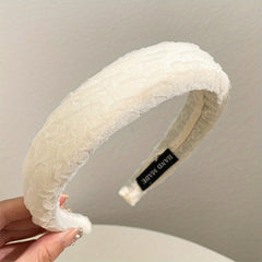 Sweet Wide Non-slip Hair Hoop for Girls - Face Washing Sports Yoga Headwear