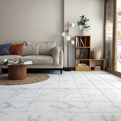 10pcs Peel And Stick Marble Floor Tile Waterproof Bathroom Flooring
