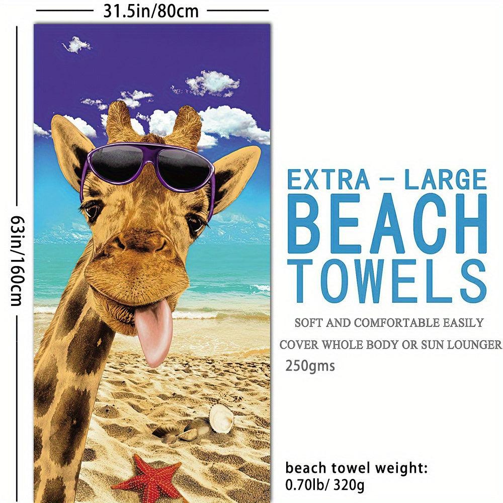 Cartoon Animal Beach Towel 70.8 x 35.4