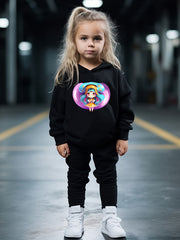 OERYUI Girls Boys 2pcs Cartoon Hoodies Pants Set Spring Fall Sports