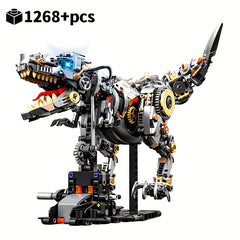 1268pcs Jurassic Mechanical Dino Blocks Tyrannosaurus Rex Model