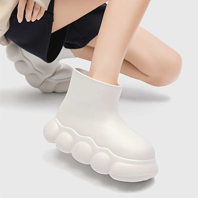 Women's Lightweight Short Rain Boots Casual Wear-resistant Rubber Shoes