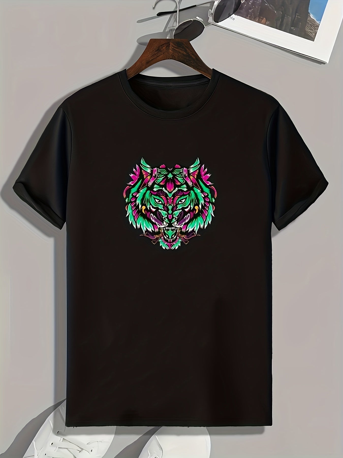 Men's Tribal Totem Animal Print Tee