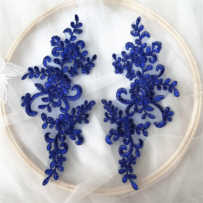 Colorful Car Bone Pair Flower Lace Wedding Dress Accessories