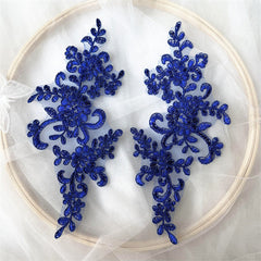 Colorful Car Bone Pair Flower Lace Wedding Dress Accessories