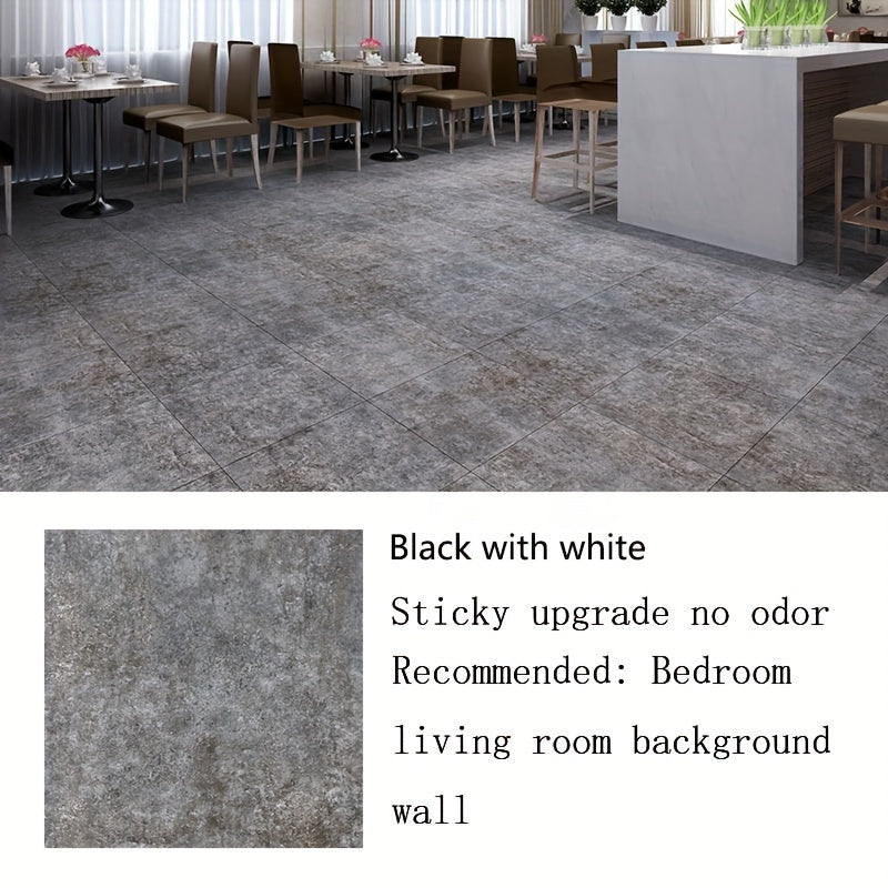 10pcs Marble Self-Adhesive PVC Floor for Living Room Restaurant Office