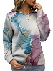 Tie-Dye Crew Neck Sweatshirt for Women