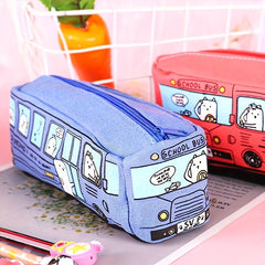 Canvas Pencil Bag Large Capacity Cartoon Pencil Case