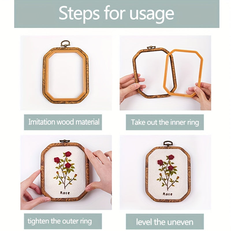 1pc Embroidery Hoop Shapes for Crafts Sewing Cross Stitch Stand Tool