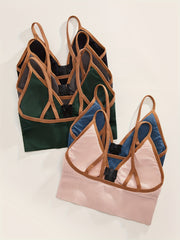 5pcs Wireless Zipper Bras for Women