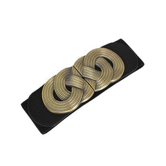Vintage Elastic Wide Belt Women's Waist Cover for Down Jacket