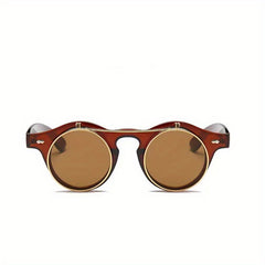 Round Retro Steampunk Sunglasses UV400