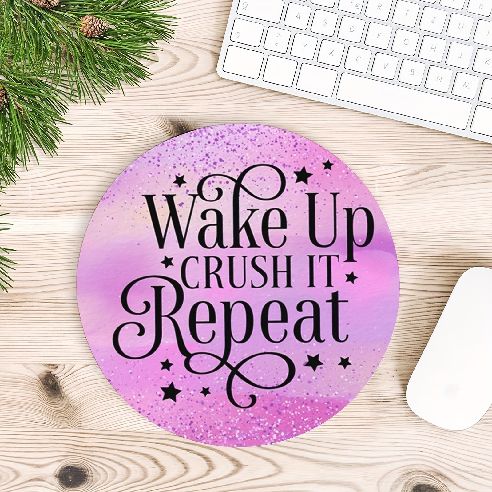 Round Gaming Mouse Pad for Girls 7.8 inch Non-Slip Rubber Mouse Mat