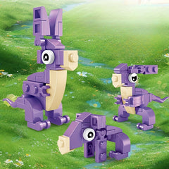 Animal Building Block Sets, Interchangeable Parts, 3-in-1 Shapes, DIY Toys