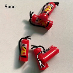 Dollhouse Fire Extinguisher Set ABS Scene Accessories Ideal Decor Play Gift