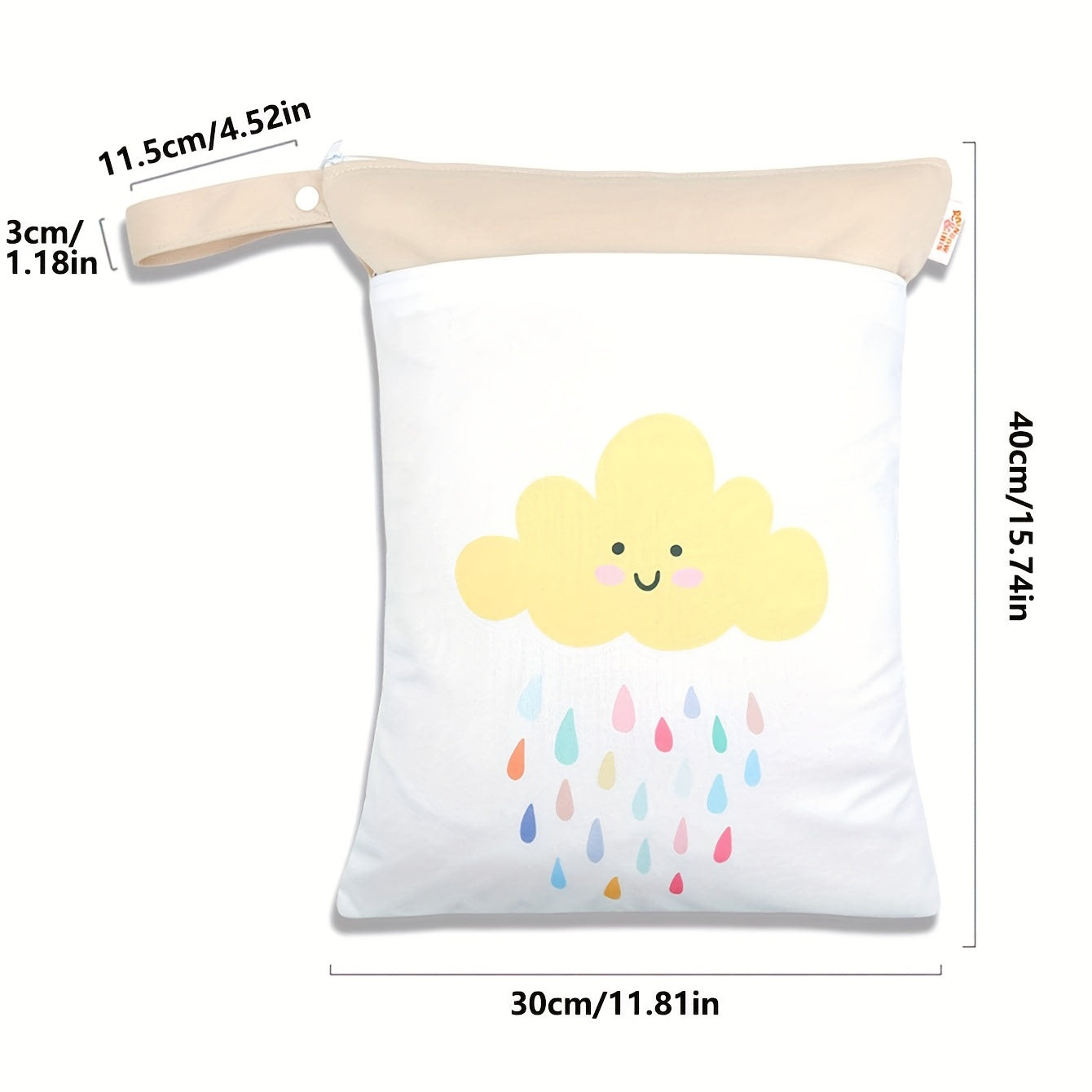 Digital Printing Washable Stroller Hanging Bag Diaper Storage Bag