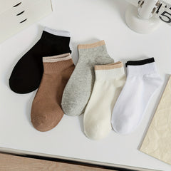 5 Pairs Women's Comfy & Crew Short Socks - Stockings & Hosiery