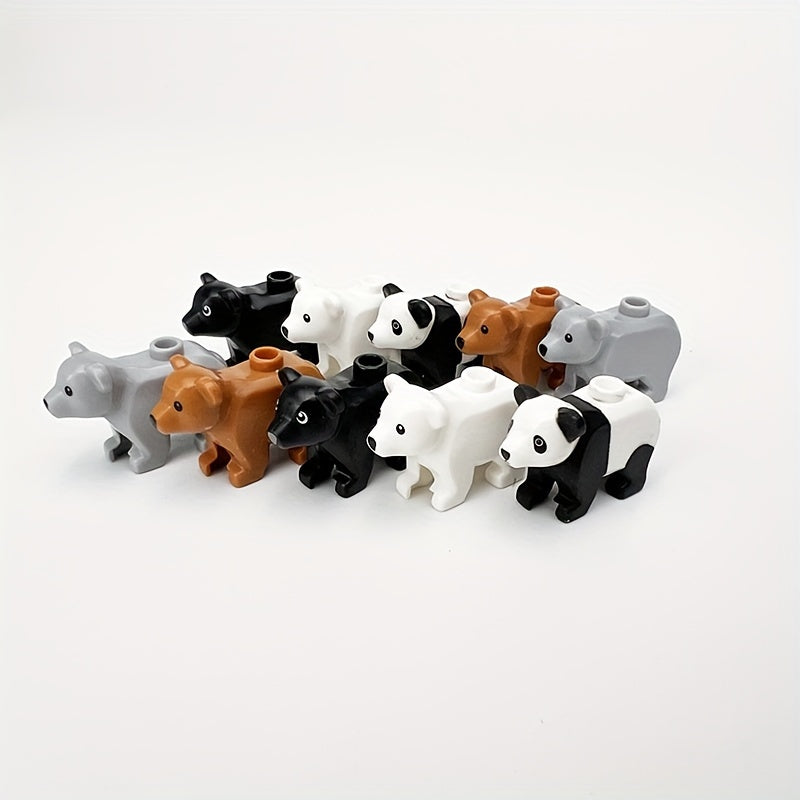 DIY Forest Animal Building Blocks Set with Panda & Bears, Ages 6-8