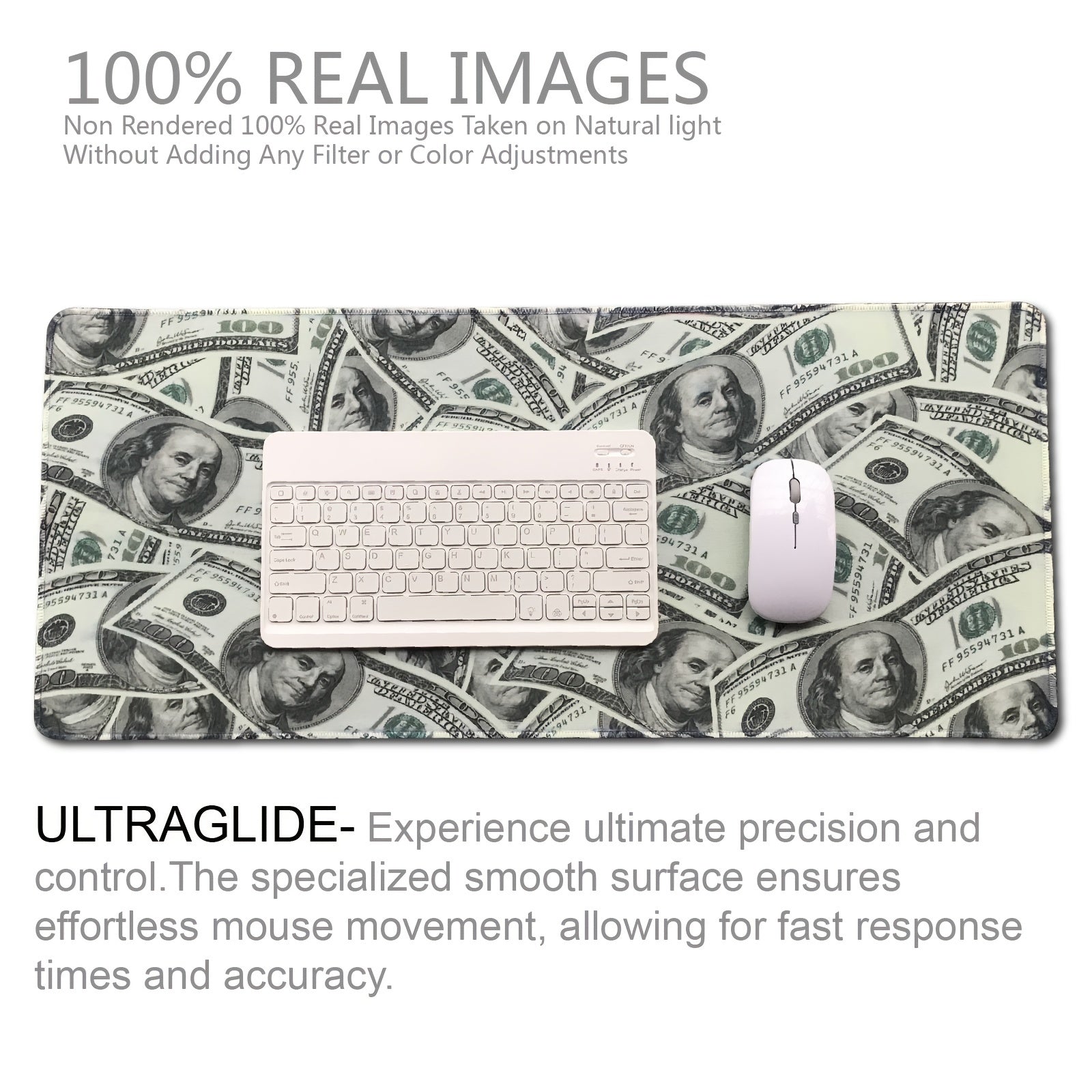 Large Mouse Pad Table Mat with Dollar Money Graphic