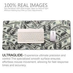 Large Mouse Pad Table Mat with Dollar Money Graphic
