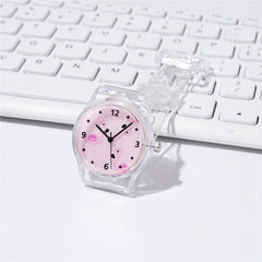 Kids Transparent Flamingo Cartoon Watch