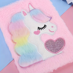 Cartoon Plush Notebook Girl Diary Student Gift