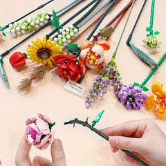 DIY Comfortable Flower Arrangement Set Red Roses Sunflowers Lavender