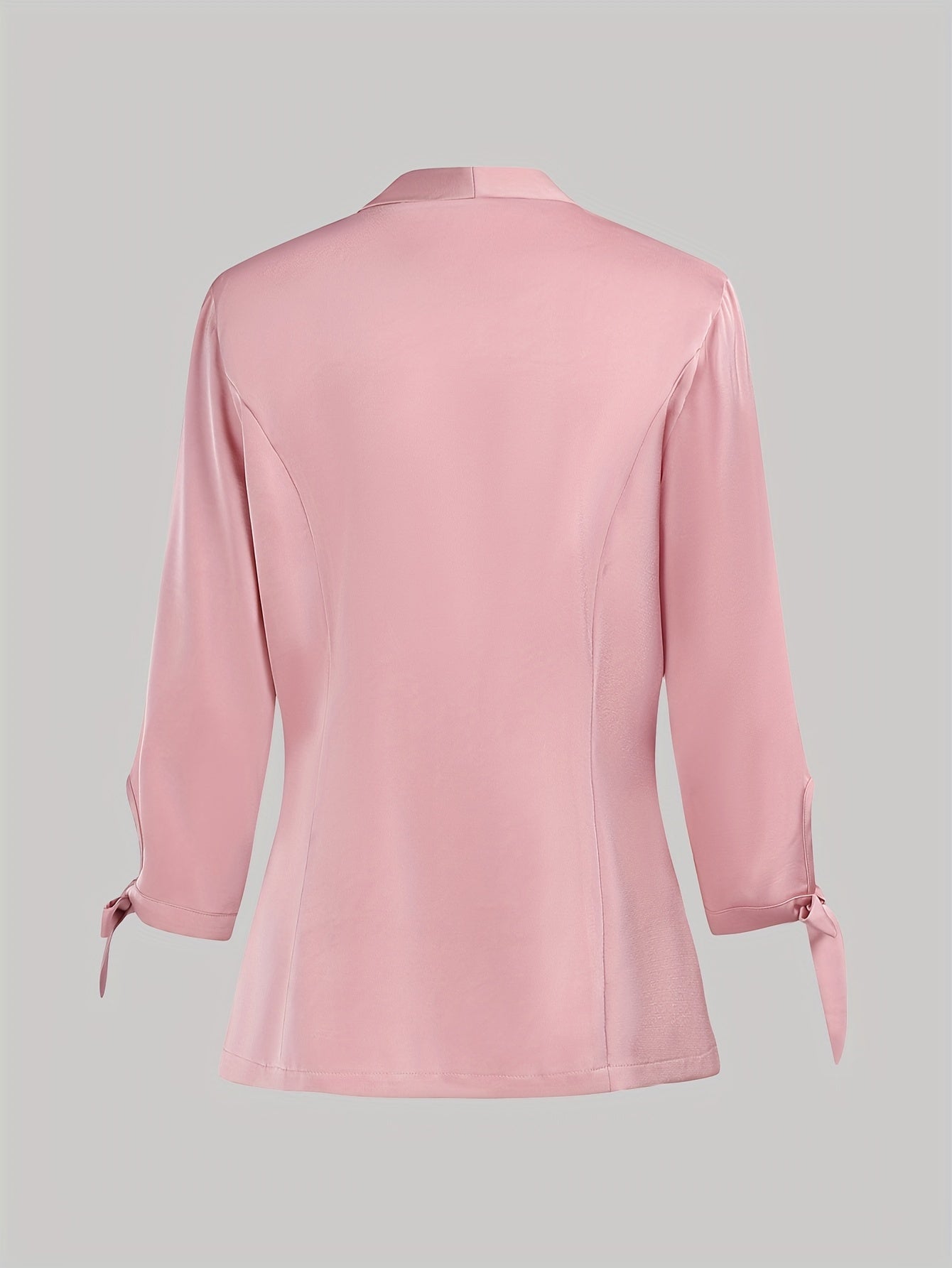 Casual Blazer Women's Plus Solid Knot Half Sleeve Lapel Collar Blazer