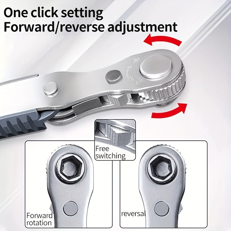 Portable Bidirectional Ratchet Screwdriver Wrench