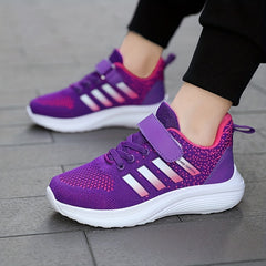 Breathable Woven Sneakers For Girls Lightweight Anti Slip Low Top Sneakers