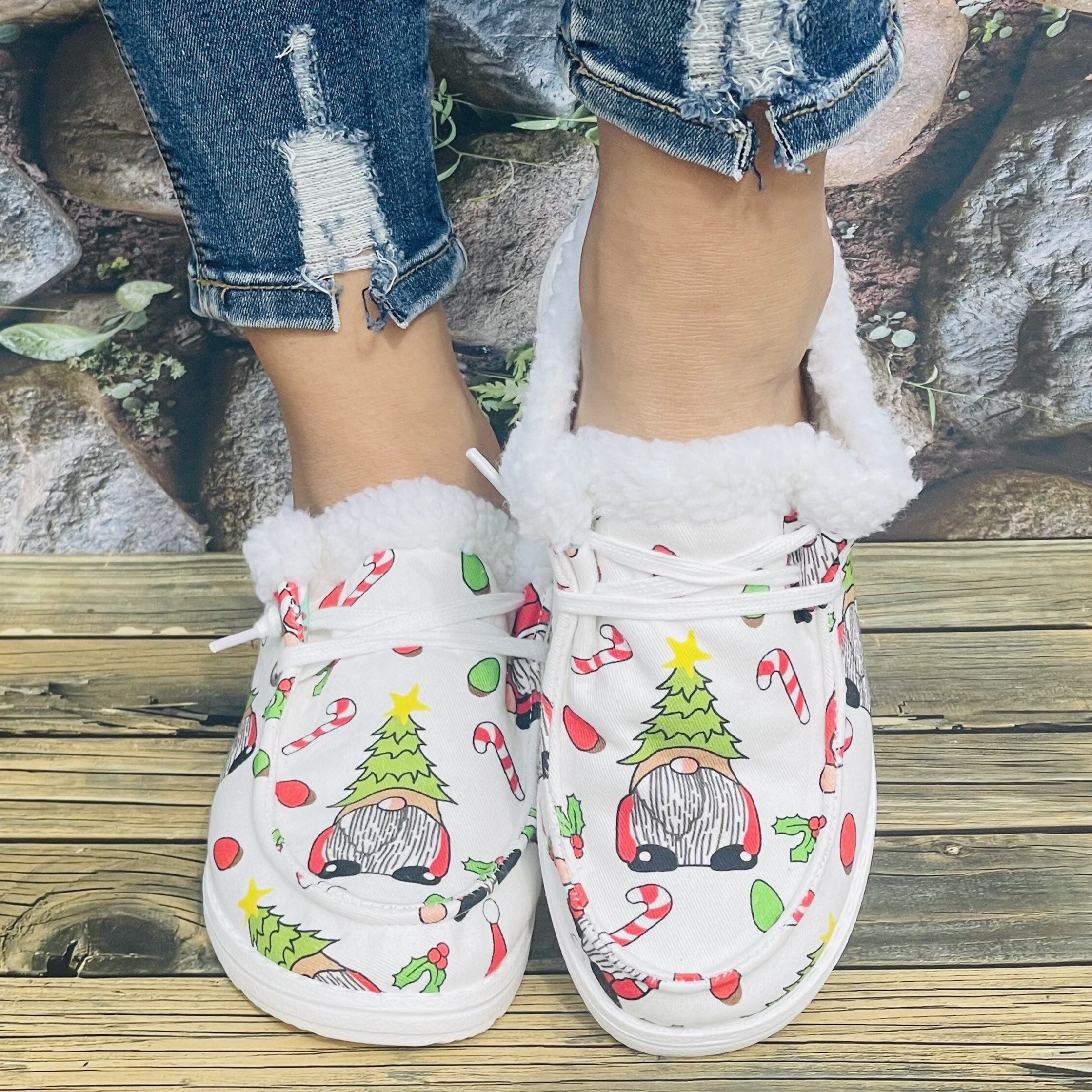 Women's Christmas Tree Snow Boots Warm Winter Outdoor Comfortable Non-slip