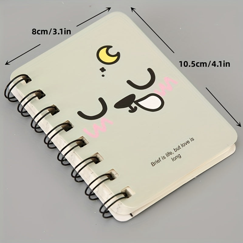 2pcs Mini Spiral Notebooks 80 Sheets 10.41x7.87cm