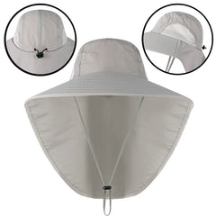 Men's Wide Brim Fishing Hat UV Protection Quick Dry Breathable