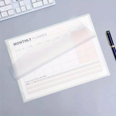 1pc Monthly Desk Calendar - Work Time Schedule Plan Record Memo