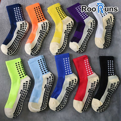 Padded Football Socks Anti Slip Grip Sports Crew One Size Fits 38-45