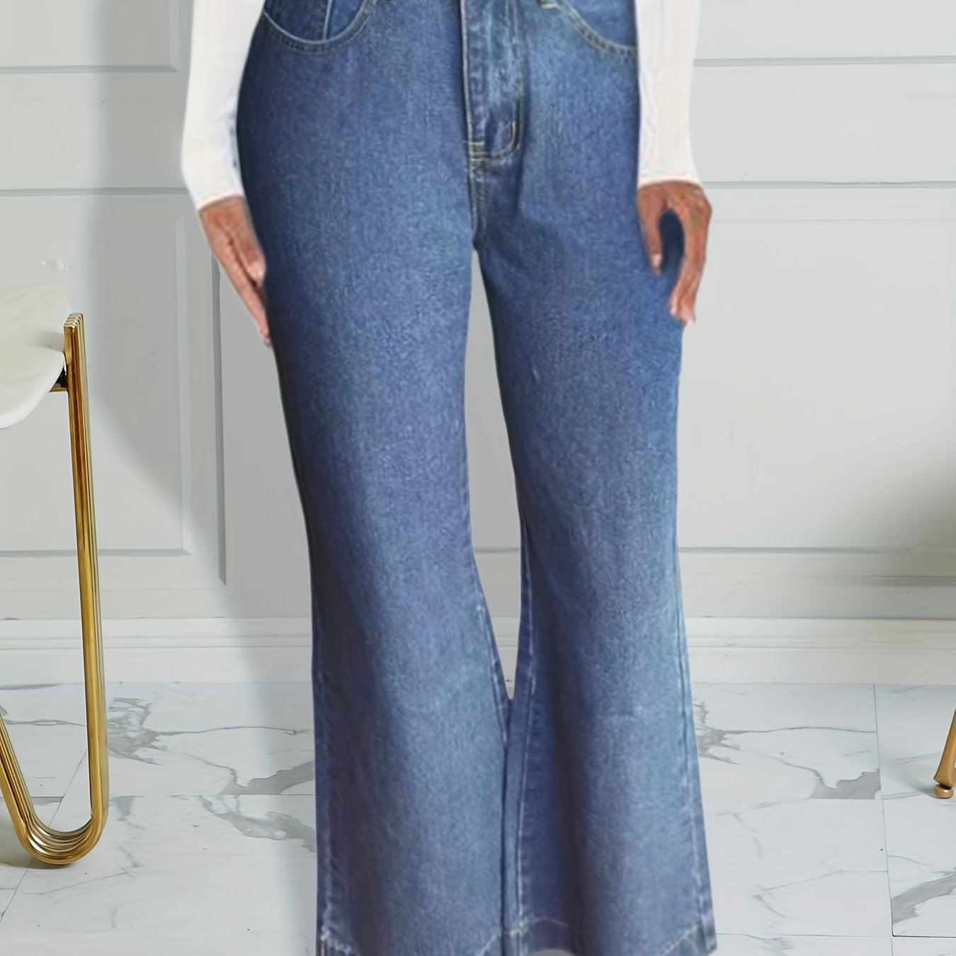 Flare Jeans Wide Legs Bell Bottom Women's Denim Jeans