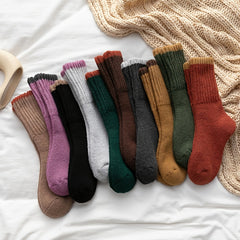 Vintage Warm Winter Socks Cozy Soft Knit Crew Socks