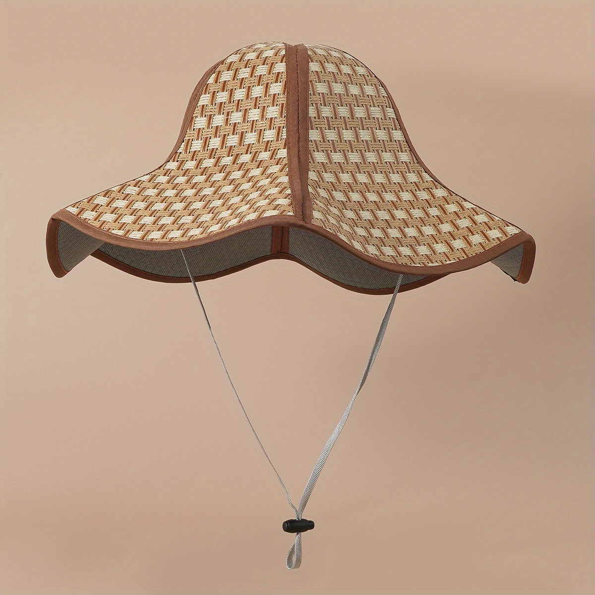 Panda Print Sun Hat Foldable Wide Brim Straw Hat
